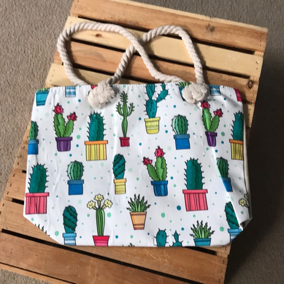 Alfa Bags Handbags - CATCUS CANVAS TOTE